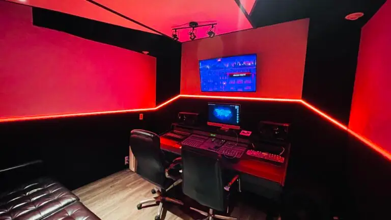 Recording Studio with large monitor